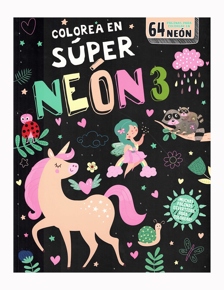 Libro colorea en super neón 3