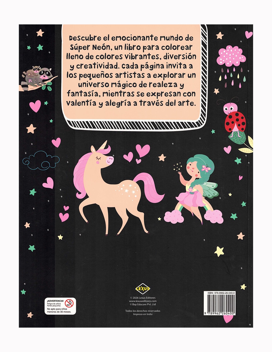 Libro colorea en super neón 3 2