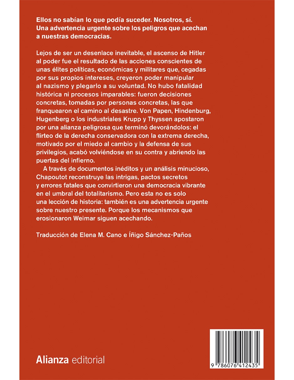 Libro Irresponsables de Chapoutot Johann