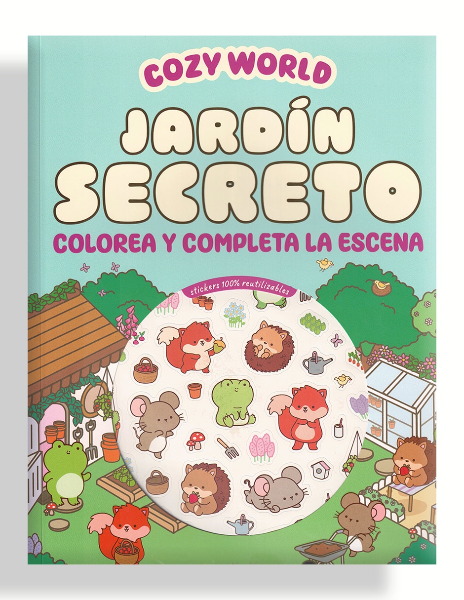 Libro colorear Cozy World – Jardín secreto