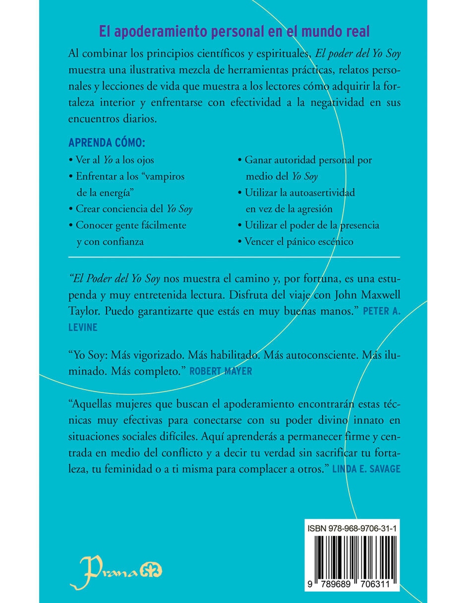 Libro EL PODER DEL YO SOY de JOHN MAXWELL TAYLOR Libro EL PODER DEL YO SOY de JOHN MAXWELL TAYLOR