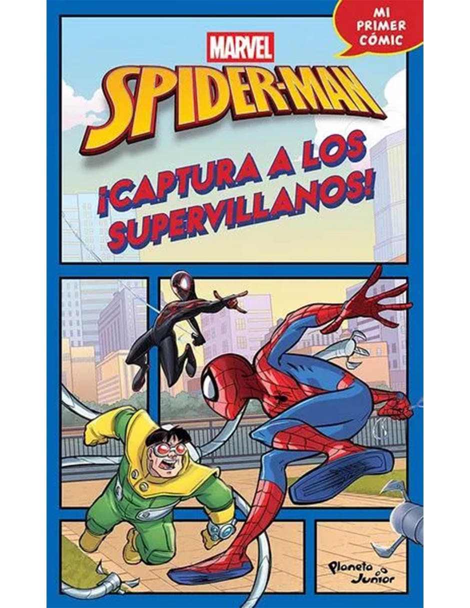 Libro spiderman captura a los supervillanos de marvel