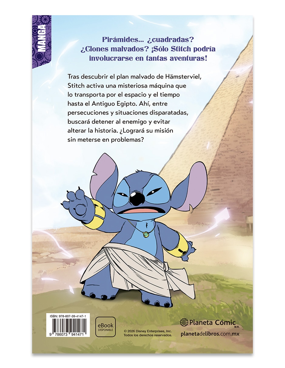 Libro Stitch Por el Tiempo Un Giro en Egipto Manga de Disney 2