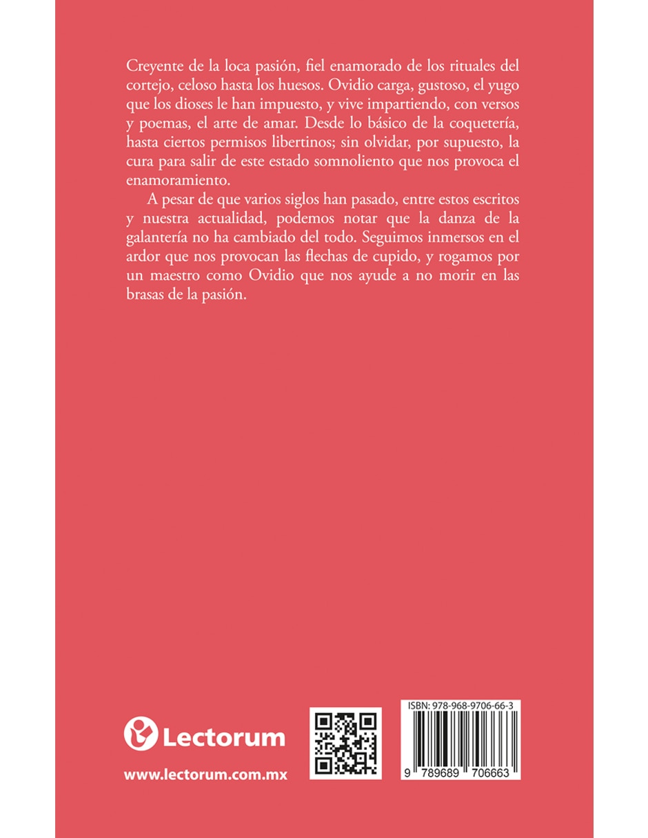 Libro El arte de amar / Los amores / El remedio del amor de Publio Ovidio Nasón