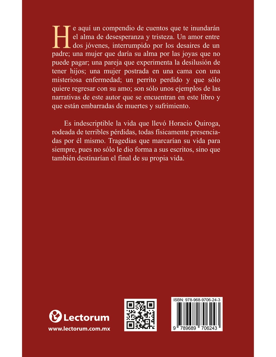 Libro Cuentos de amor, de locura y de muerte de Horacio Quiroga