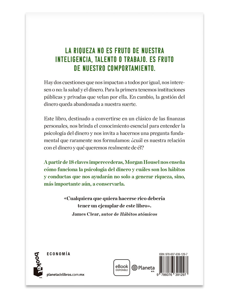Libro La psicología del dinero de Morgan Housel