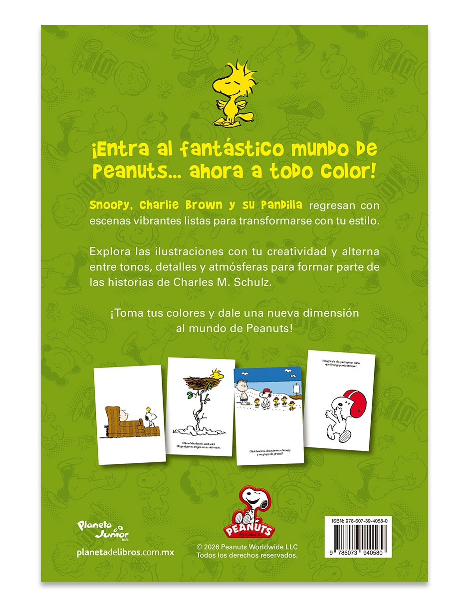 Libro Peanuts Snoopy Ama Dibujar A Color de Charles M Schulz 2