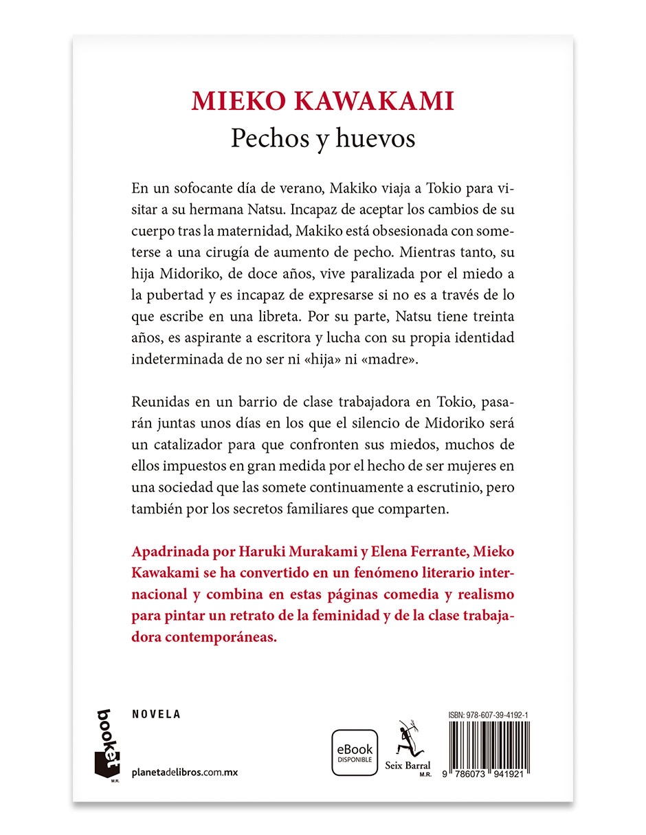 Libro Pechos y Huevos de Mieko Kawakami
