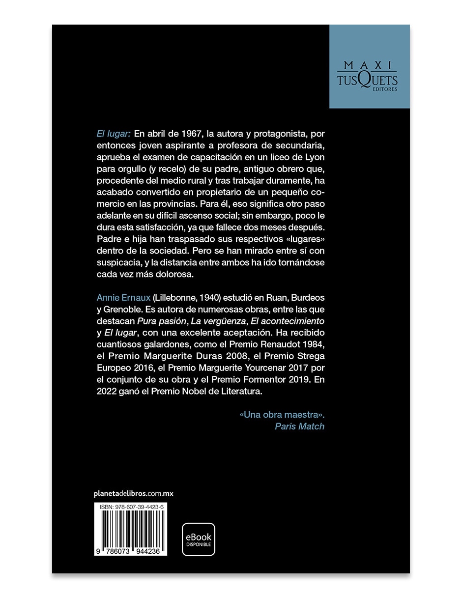 Libro El Lugar de Annie Ernaux 2