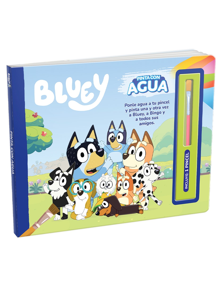 Libro de actividades pinta con agua Bluey de