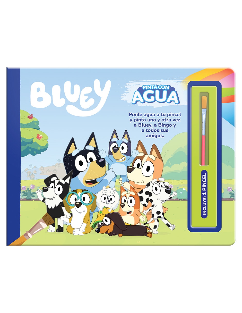 Libro de actividades pinta con agua Bluey de 4