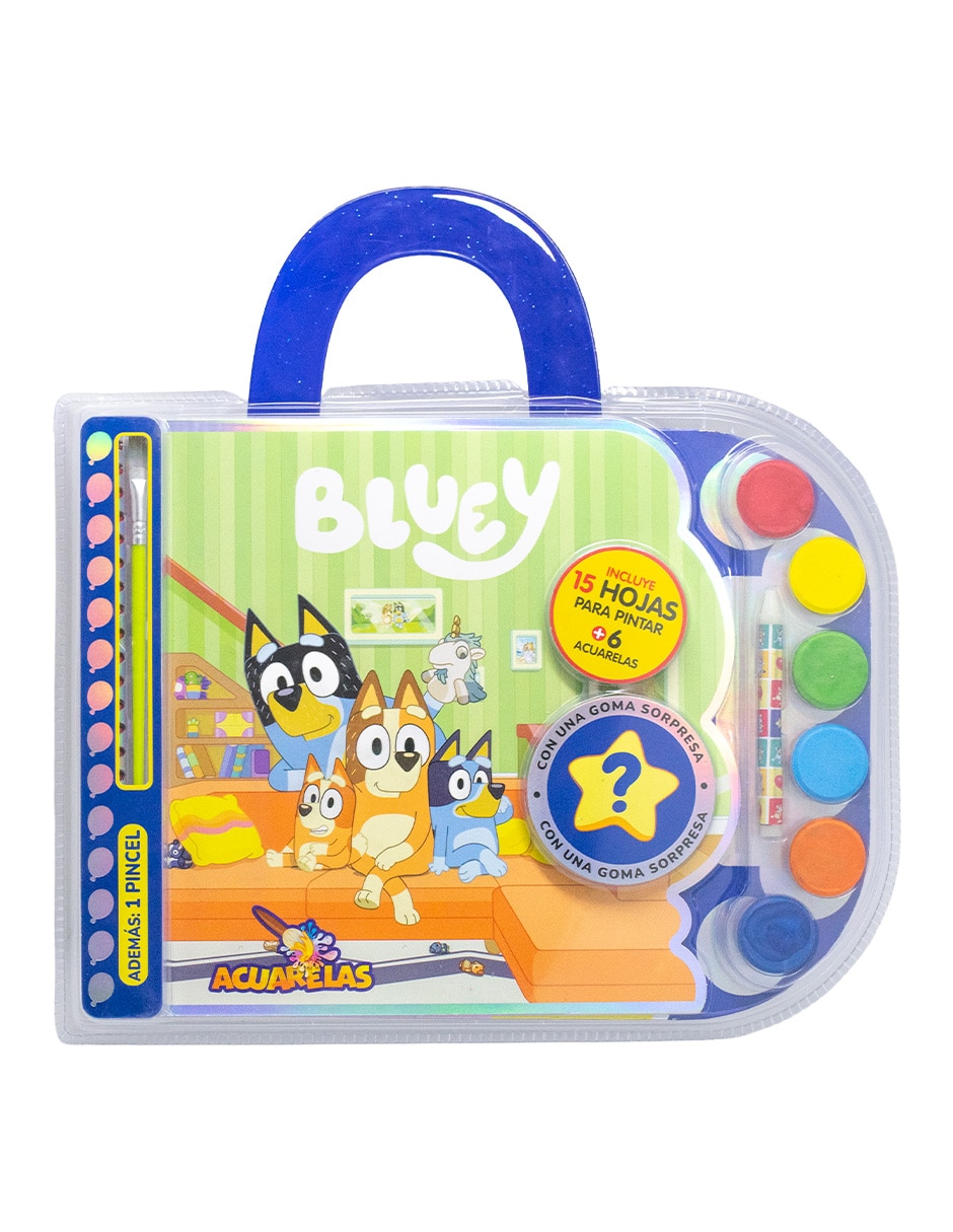 Libro/estuche con libros cuentos y acuarelas bluey nueva imagen de 1