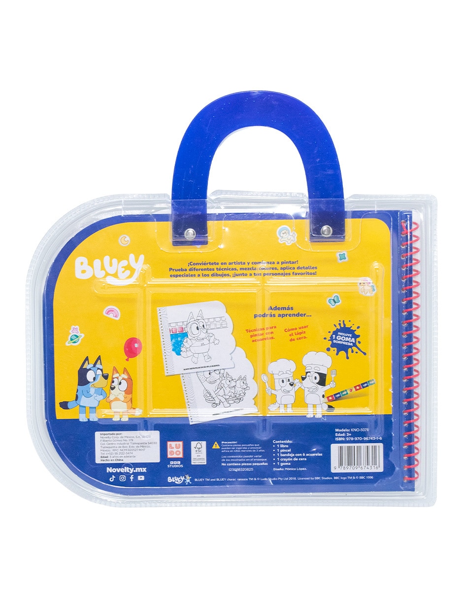 Libro/estuche con libros cuentos y acuarelas bluey nueva imagen de 2