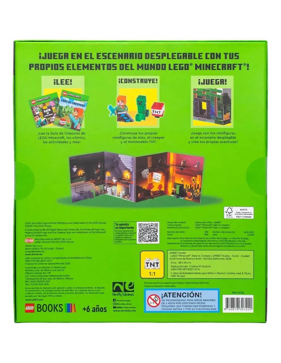 Estuche con libros Alex vs Creeper de 3
