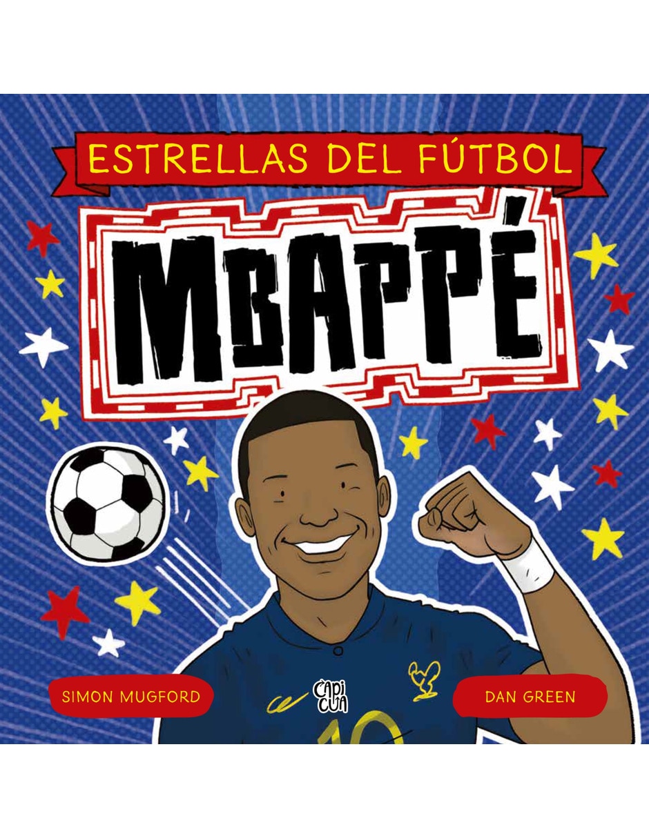 Libro/estuche con libros estrellas del fútbol mbappé de mugford simon 1