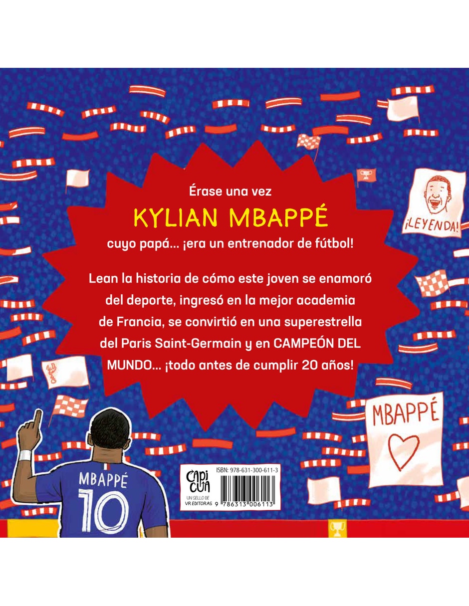 Libro/estuche con libros estrellas del fútbol mbappé de mugford simon 3