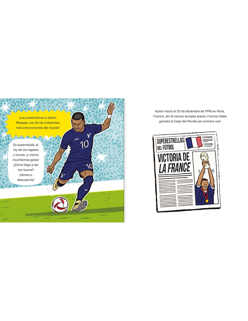 Libro/estuche con libros estrellas del fútbol mbappé de mugford simon 4