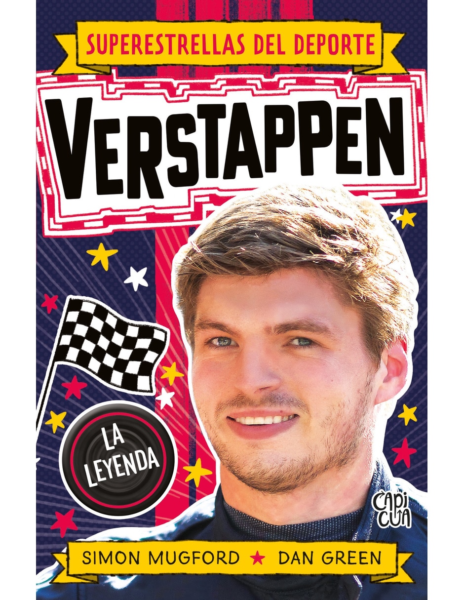 Libro/estuche con libros superestrellas del deporte verstappen de mugford simon 1