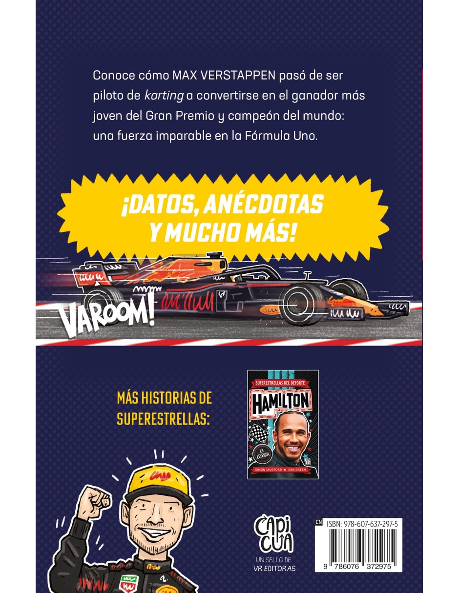 Libro/estuche con libros superestrellas del deporte verstappen de mugford simon 3