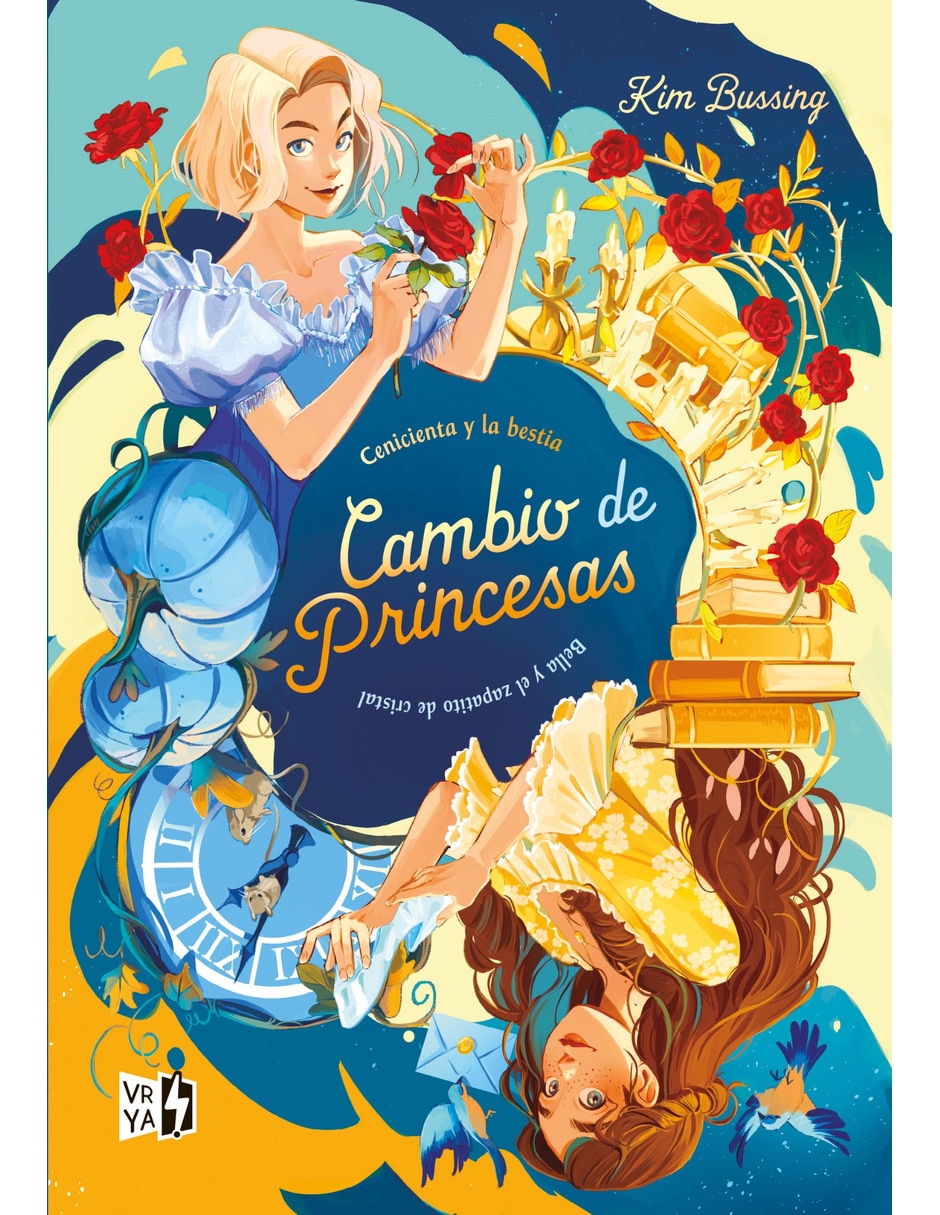 Libro/estuche con libros cambio de princesas. cenicienta y la bestia o bella y el zapatito de cristal de bussing kim 1