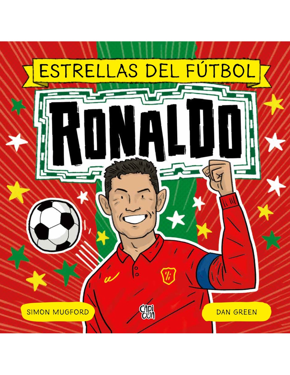 Libro/estuche con libros estrellas del fútbol ronaldo de mugford simon 1