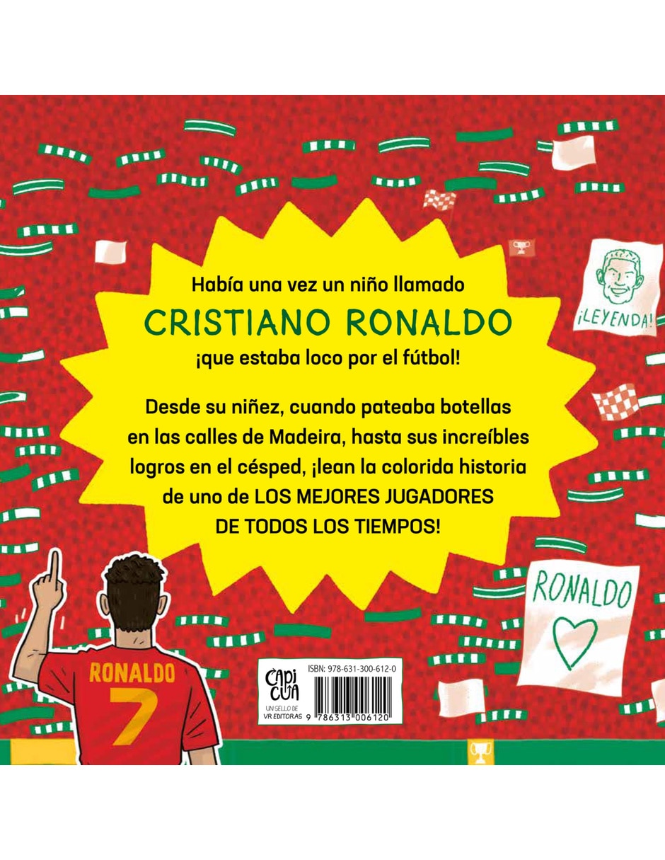 Libro/estuche con libros estrellas del fútbol ronaldo de mugford simon 3
