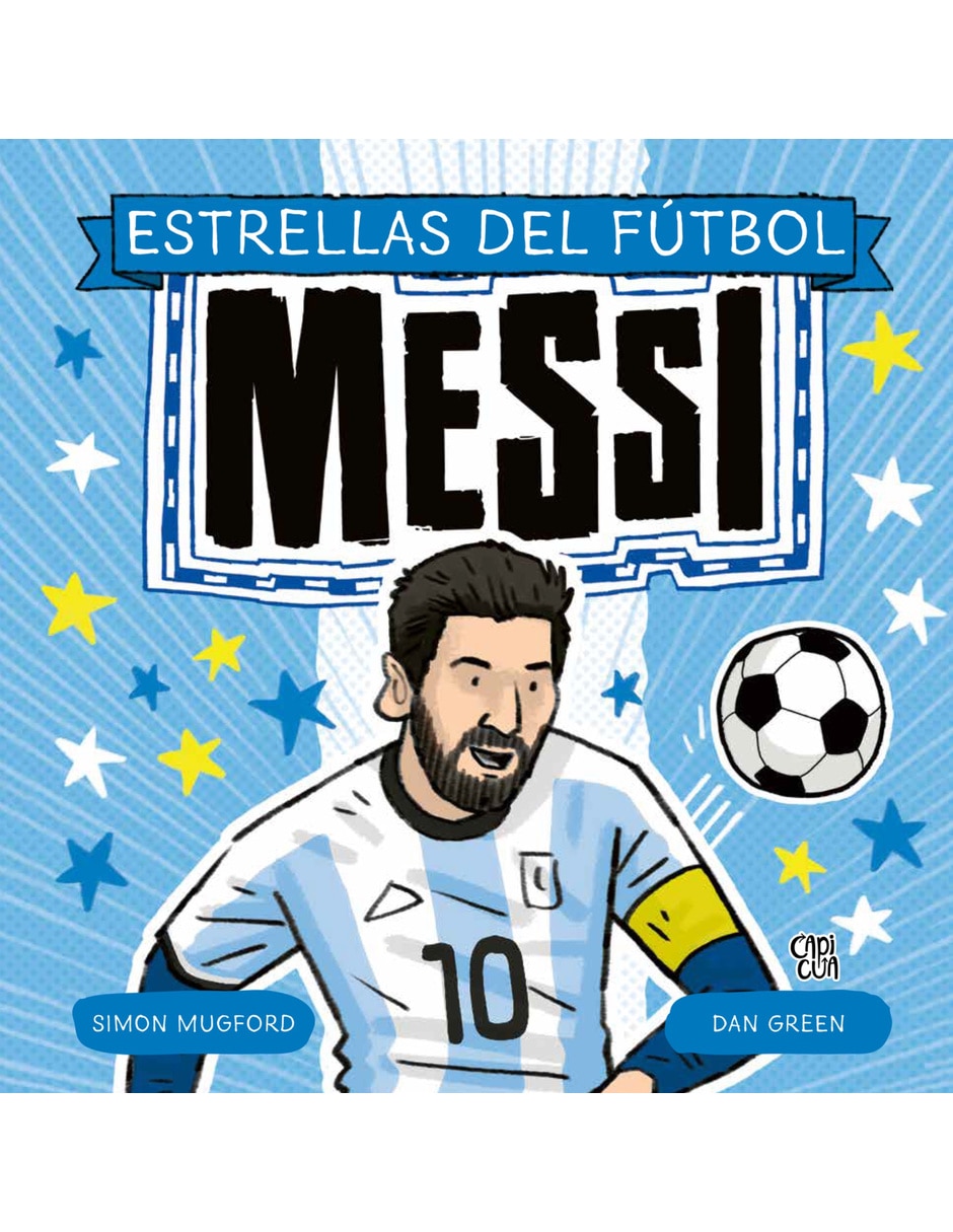 Libro/estuche con libros estrellas del fútbol messi de mugford simon 1