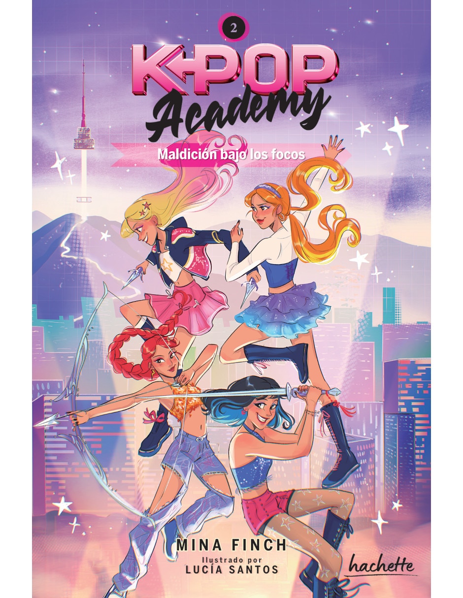 Libro/estuche con libros k-pop academy. maldición bajo los focos de finch mina 1