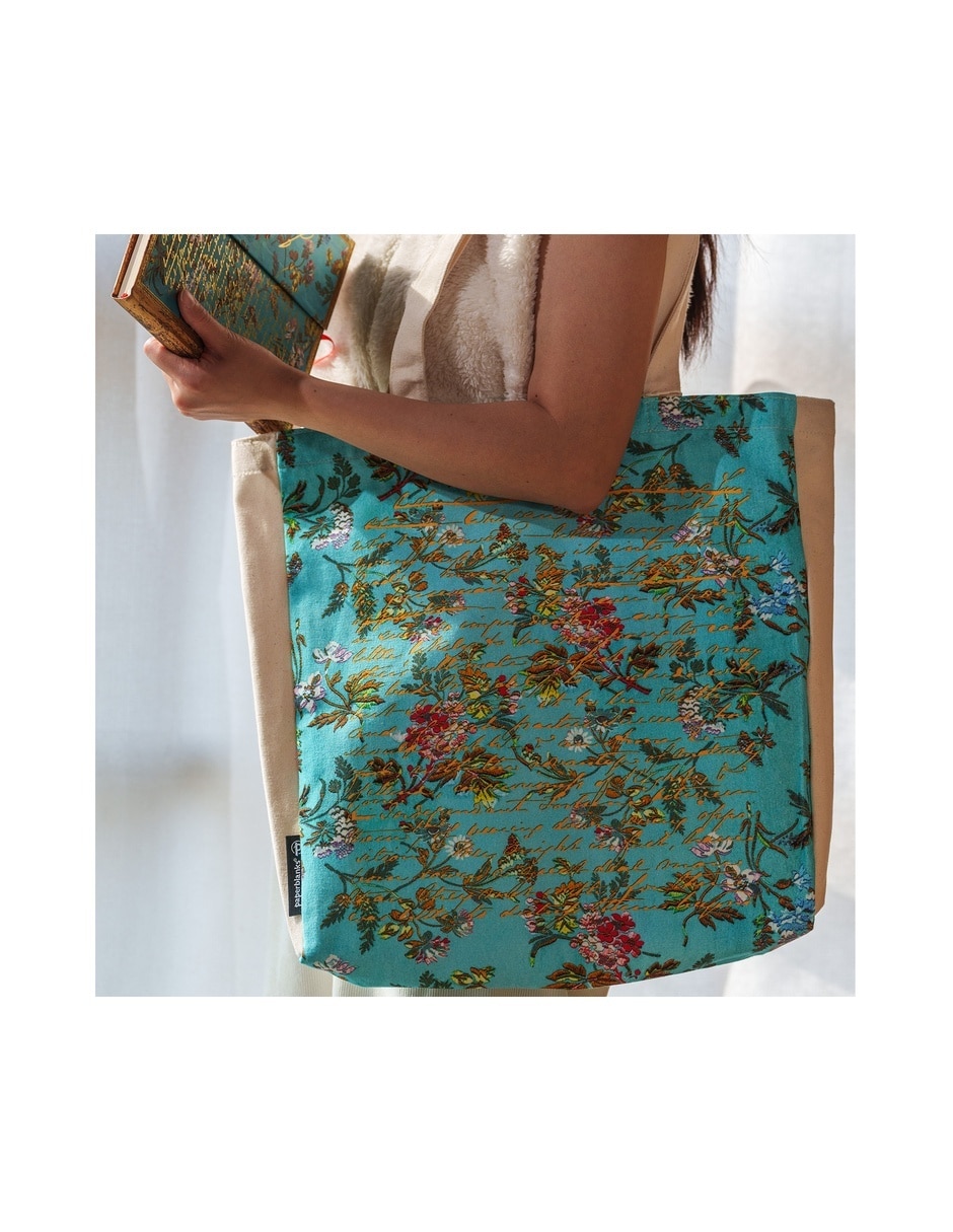 Bolsa tote embellished manuscripts collection de algodón unisex 3