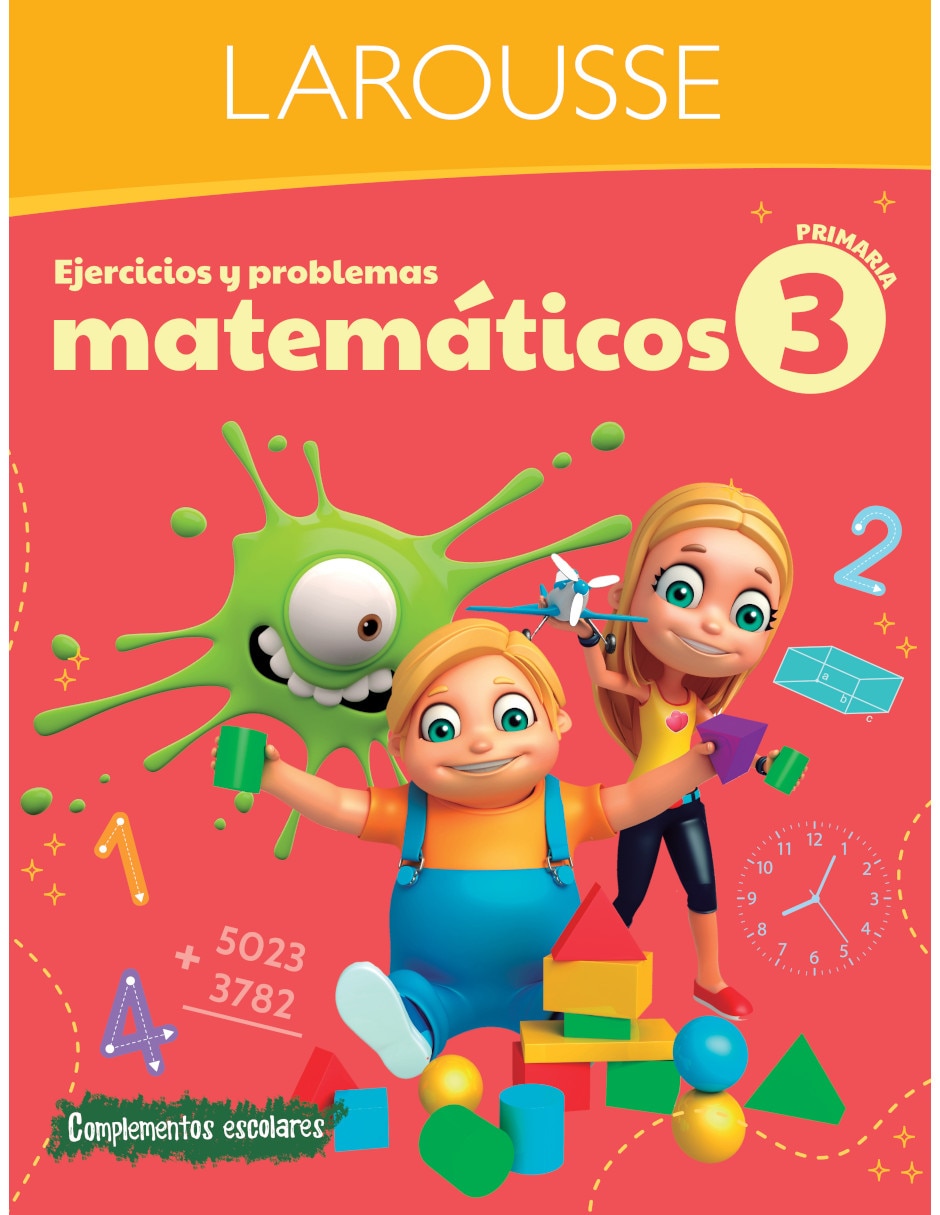 Libro/estuche con libros ejercicios y problemas matemáticos 3. primaria de 1