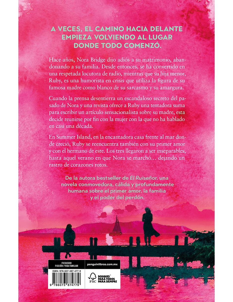 Libro/estuche con libros regreso a summer island de Kristin Hannah