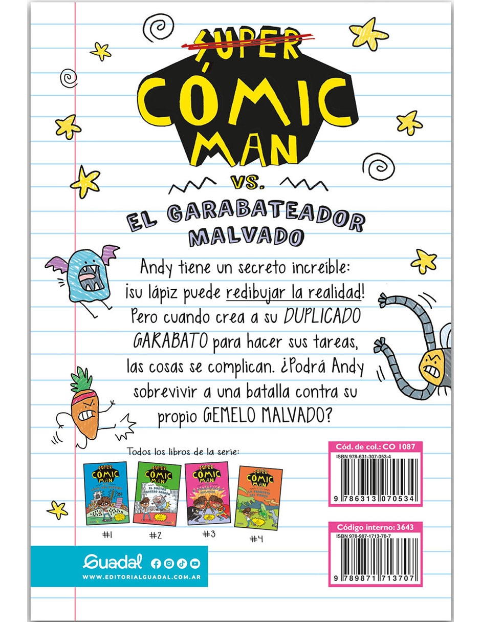 Libro Super Cómic Man VS El Garabateador Malvado de Jess Bradley Libro Super Cómic Man VS El Garabateador Malvado de Jess Bradley