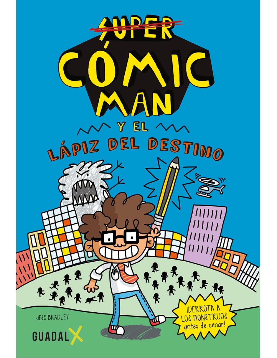 Libro/estuche con libros super cómic man y el lápiz del destino de jess bradley 1