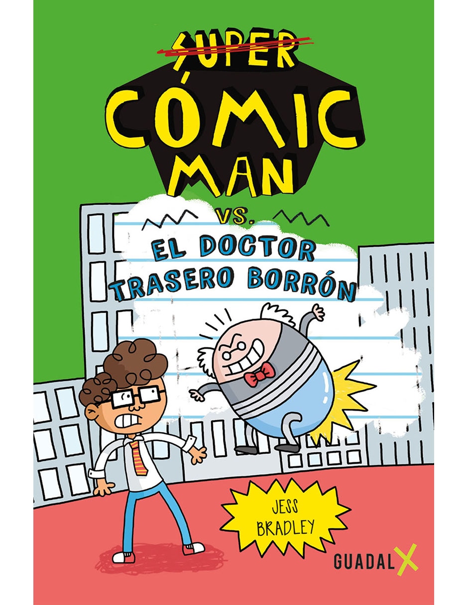 Libro/estuche con libros super cómic man y el doctor trasero borrón de jess bradle 1