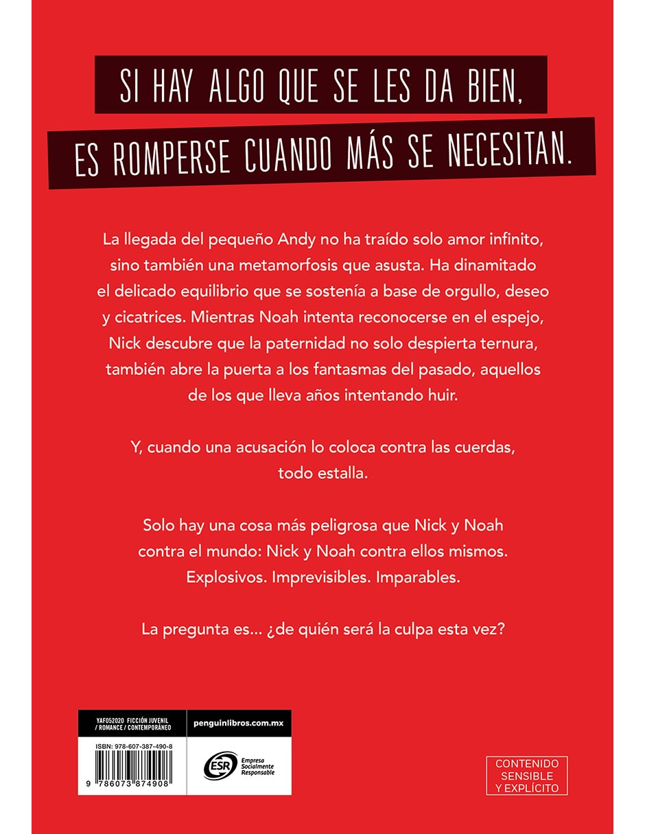 Libro/estuche con libros culpa vuestra de mercedes ron
