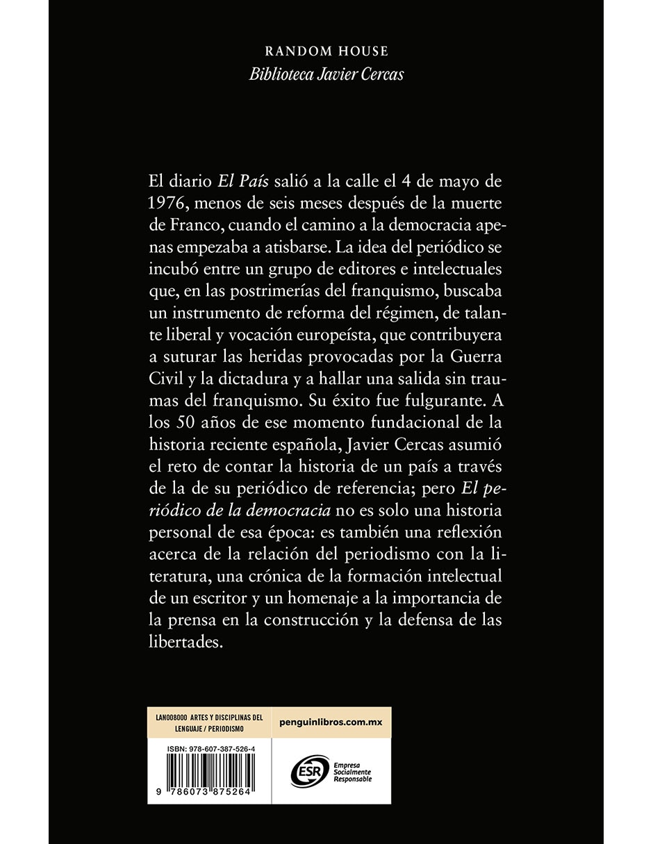 Libro/estuche con libros el periódico de la democracia de javier cercas Libro/estuche con libros el periódico de la democracia de javier cercas