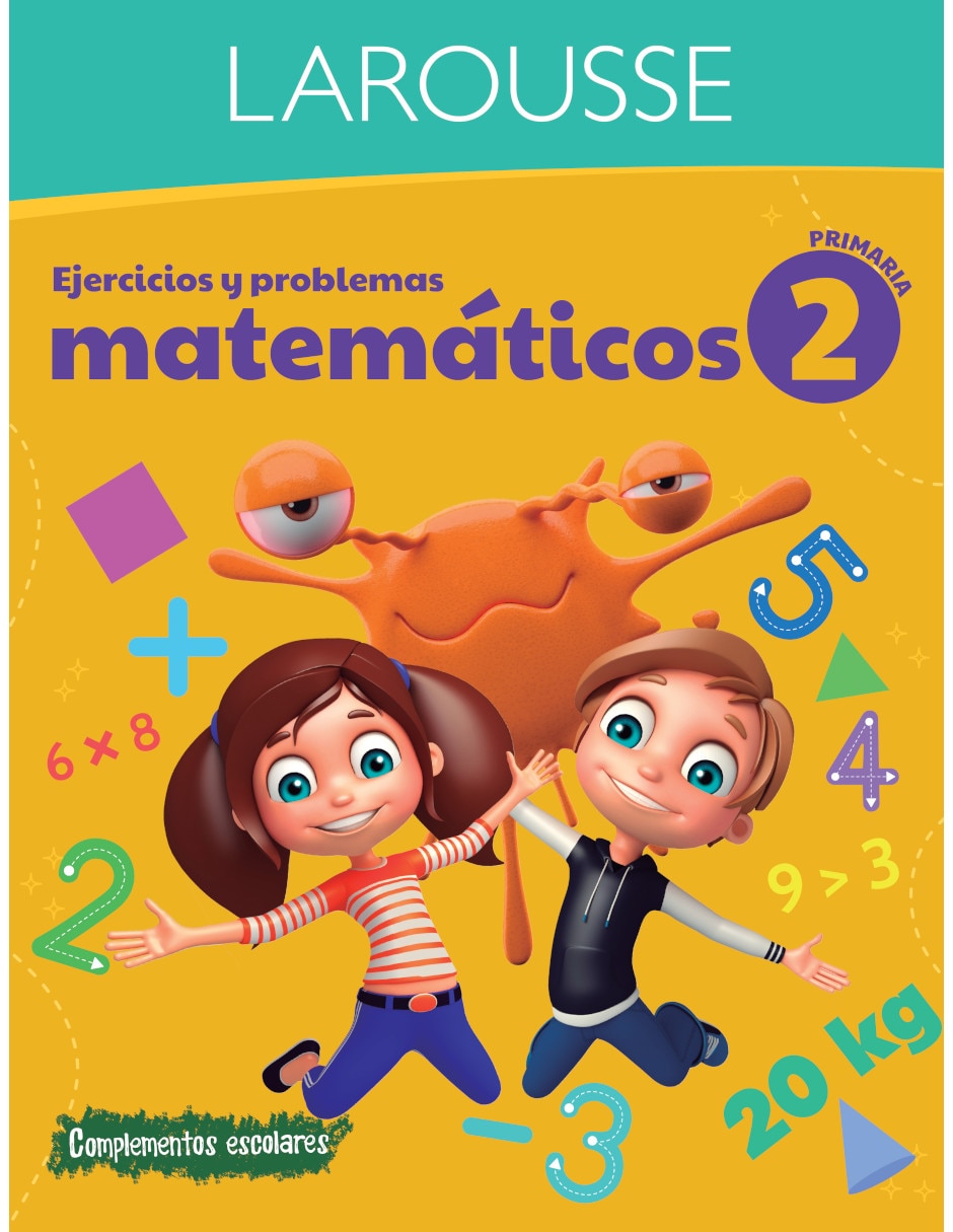 Libro/estuche con libros ejercicios y problemas matemáticos 2. primaria de 1
