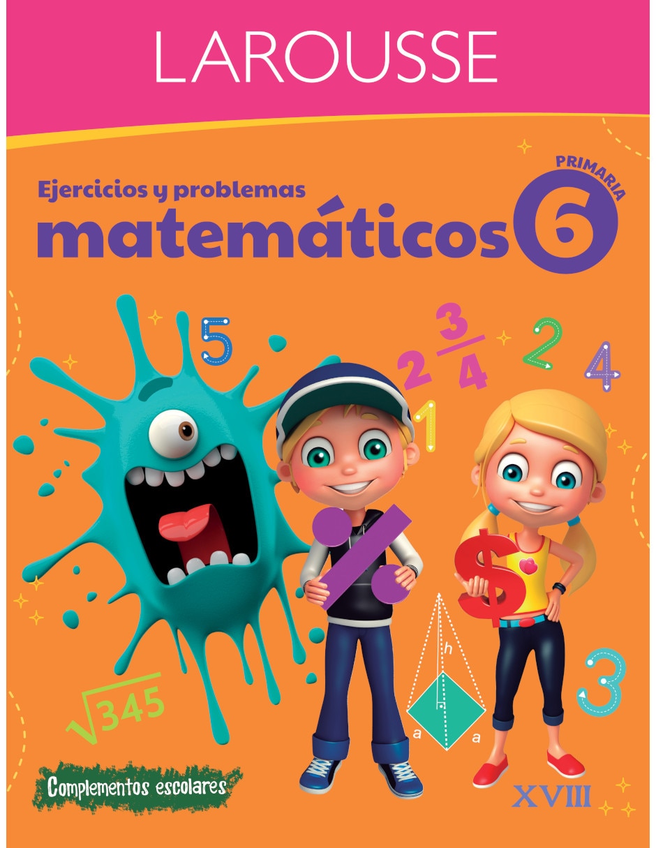 Libro/estuche con libros ejercicios y problemas matemáticos 6. primaria de 1