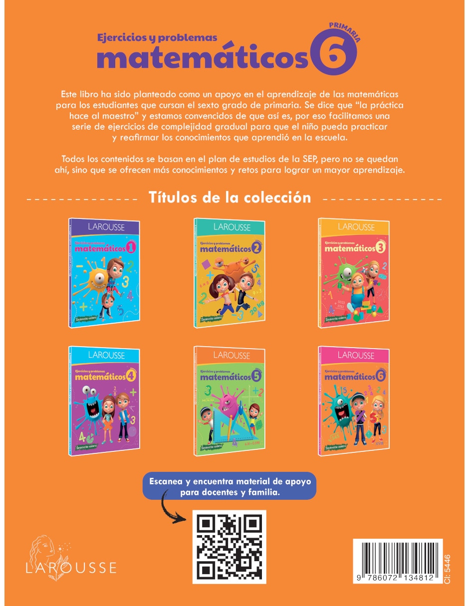 Libro/estuche con libros ejercicios y problemas matemáticos 6. primaria de 2