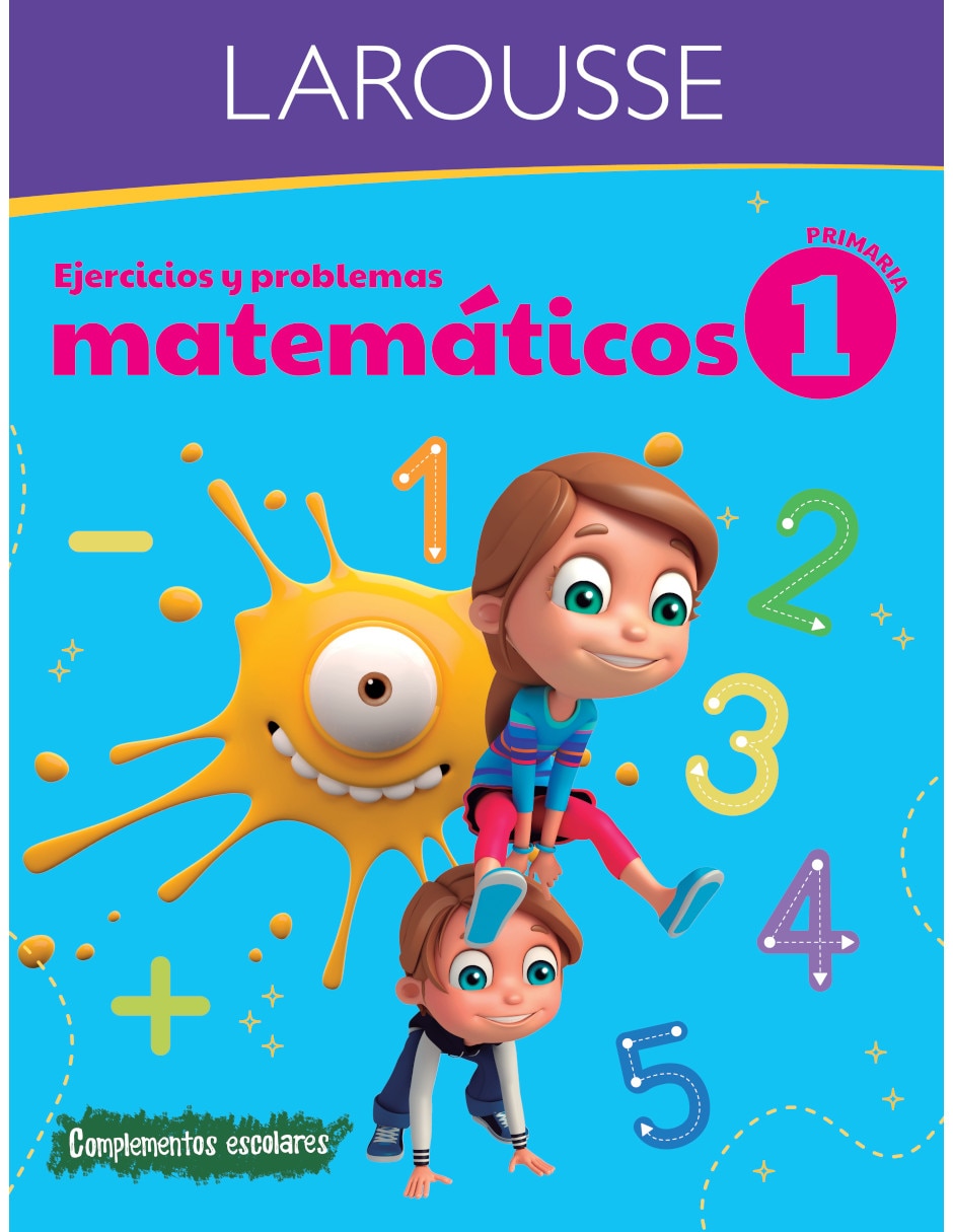 Libro/estuche con libros ejercicios y problemas matemáticos 1. primaria de 1