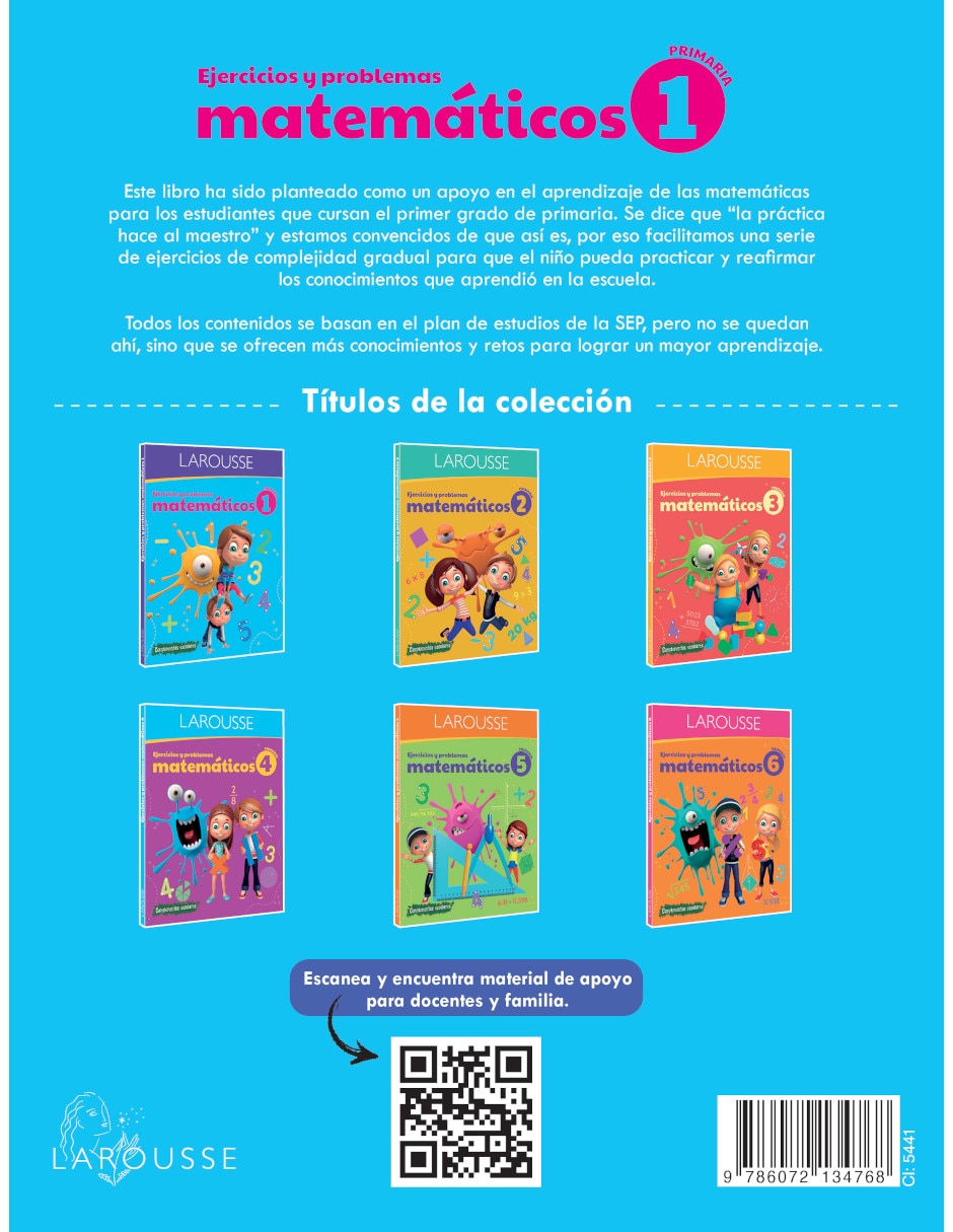 Libro/estuche con libros ejercicios y problemas matemáticos 1. primaria de 2
