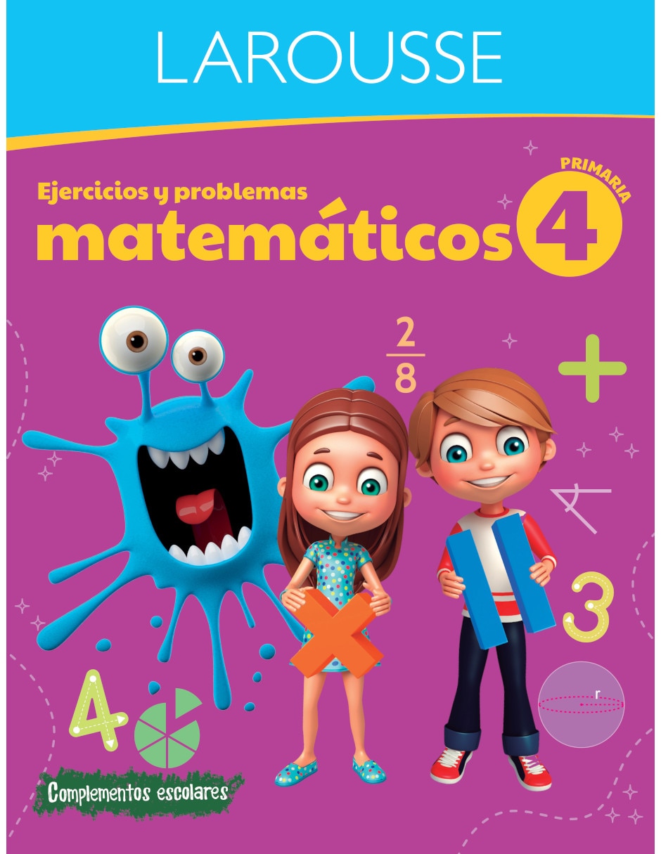 Libro/estuche con libros ejercicios y problemas matemáticos 4. primaria de 1