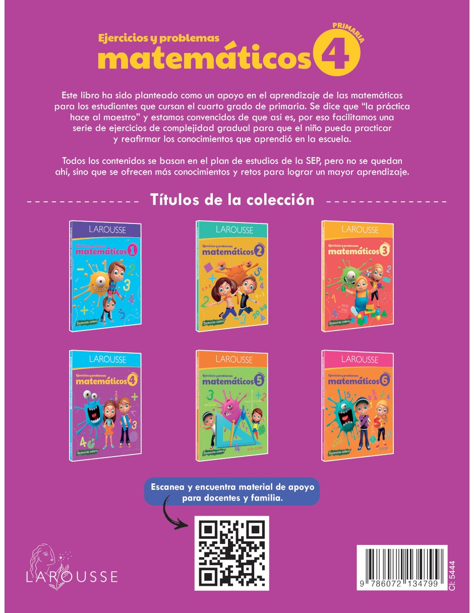 Libro/estuche con libros ejercicios y problemas matemáticos 4. primaria de 2