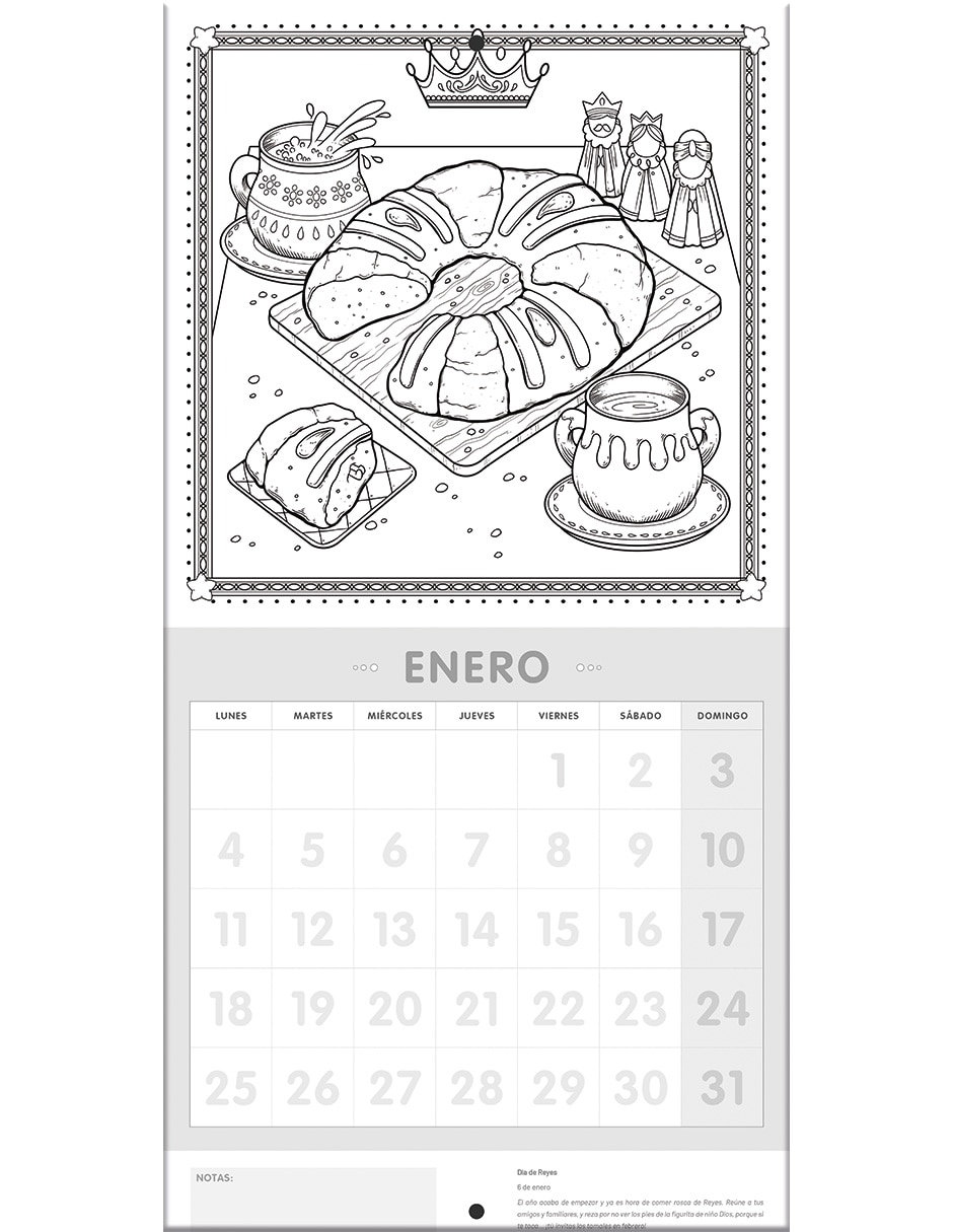 Calendario de pared coloreanding 2