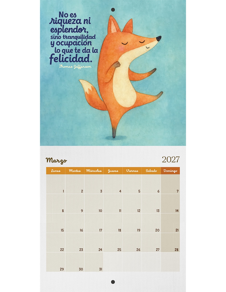 Calendario de pared hoy es tu presente