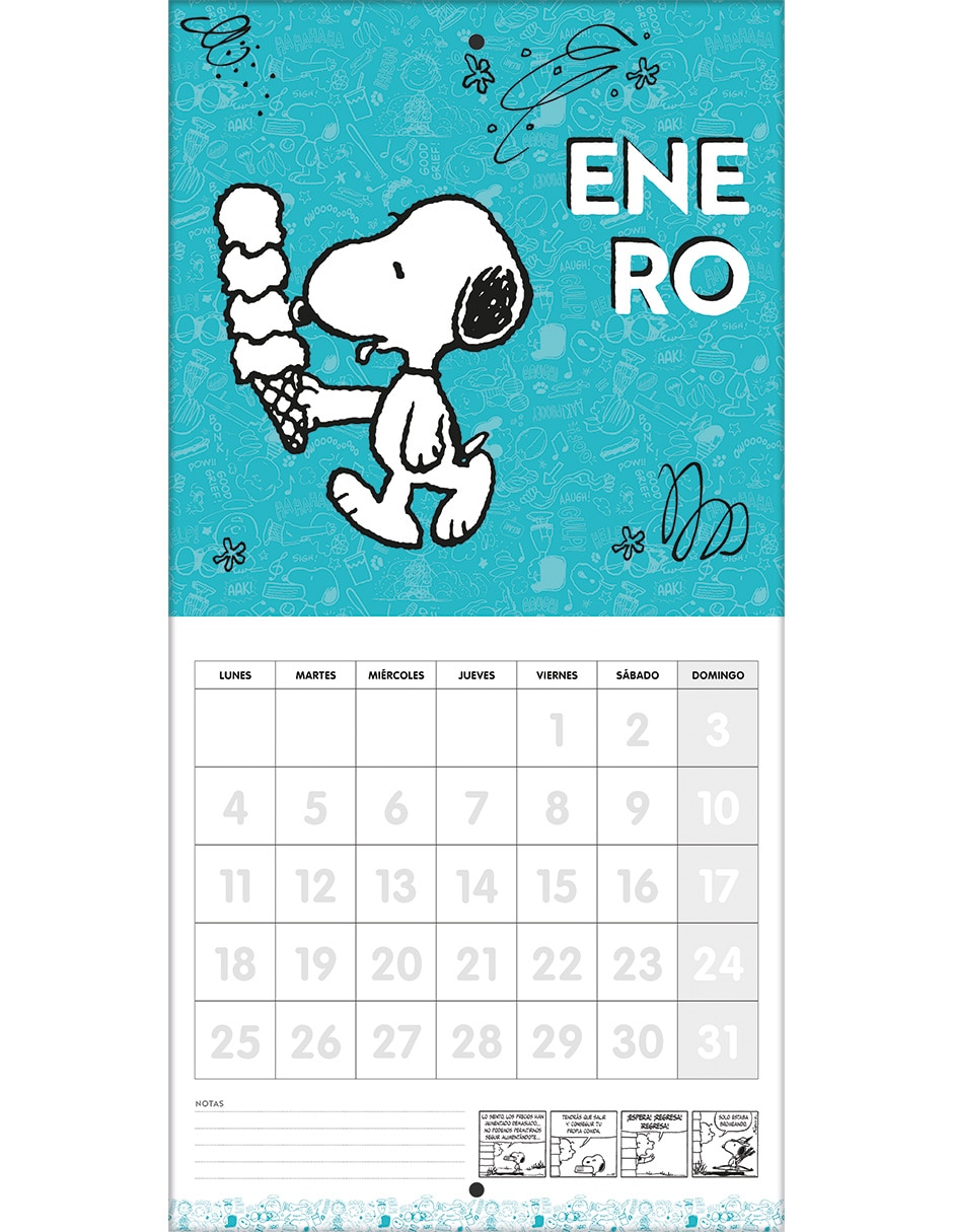 Calendario de pared snoopy snoopy