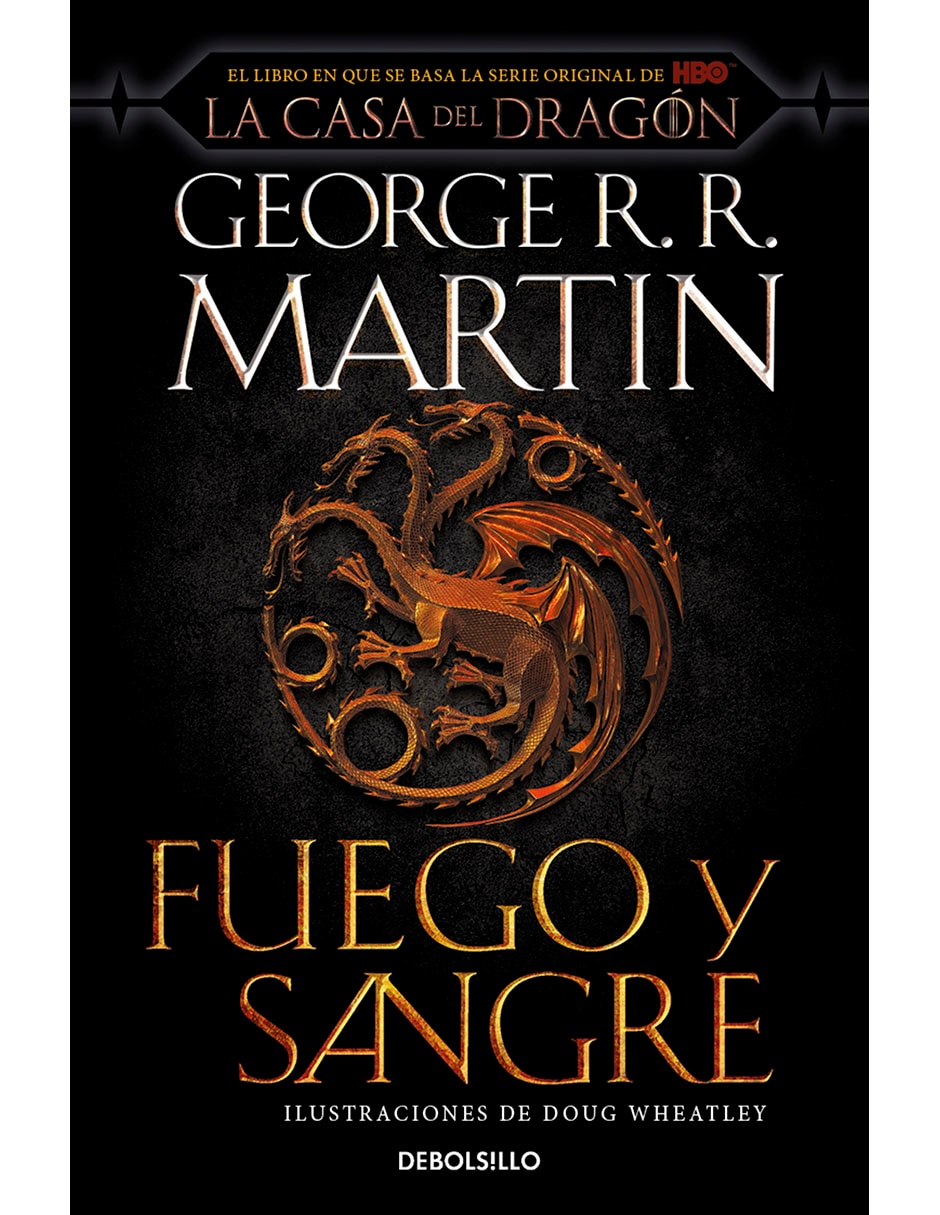 Libro/estuche con libros fuego y sangre de george r. r. martin 1