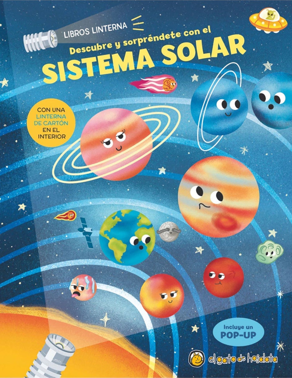 Libro/estuche con libros libros linterna: sistema solar de Guadal 1