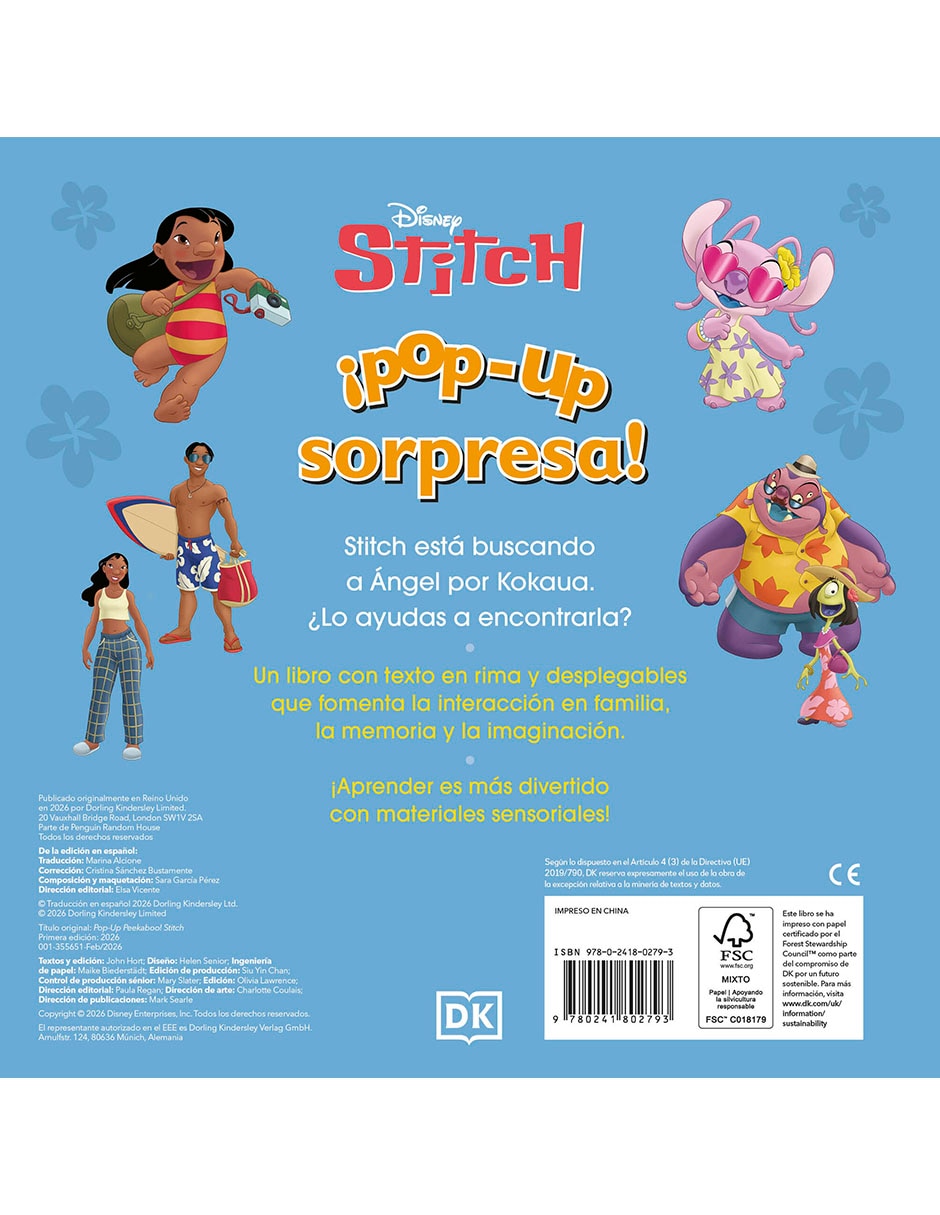 Libro ¡pop-up sorpresa! - stitch de dk