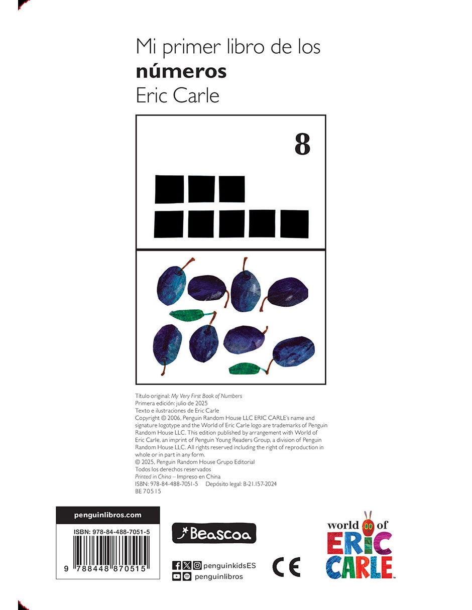 Libro mi primer libro de los números de eric carle